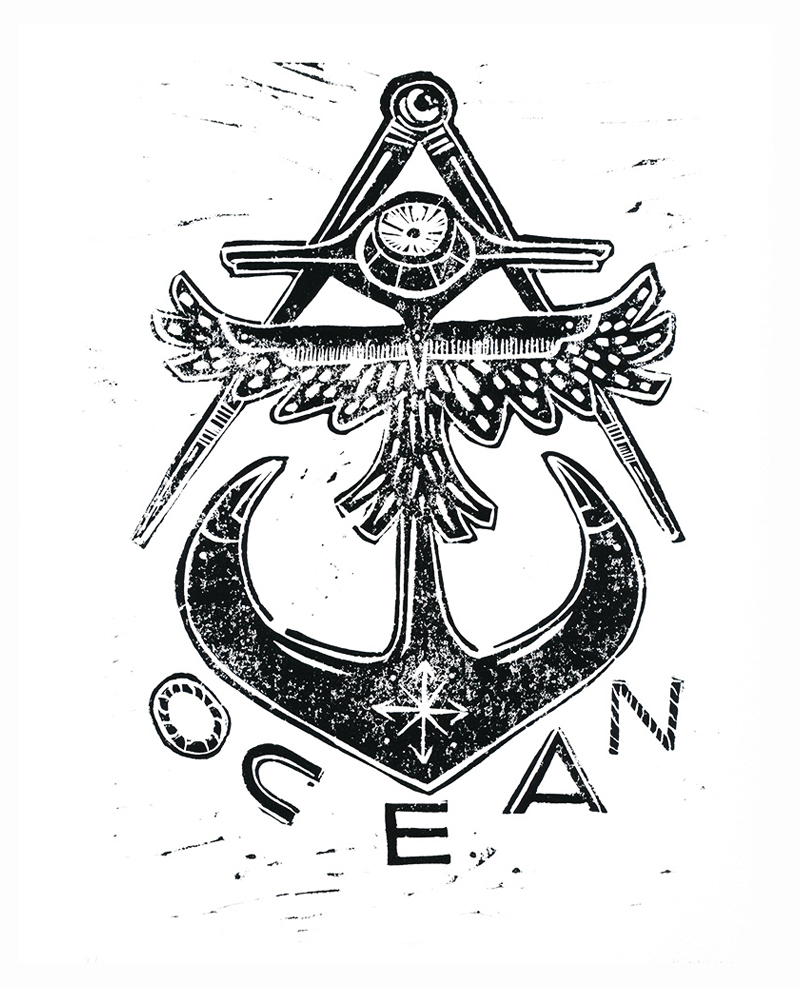 Ocean engraving